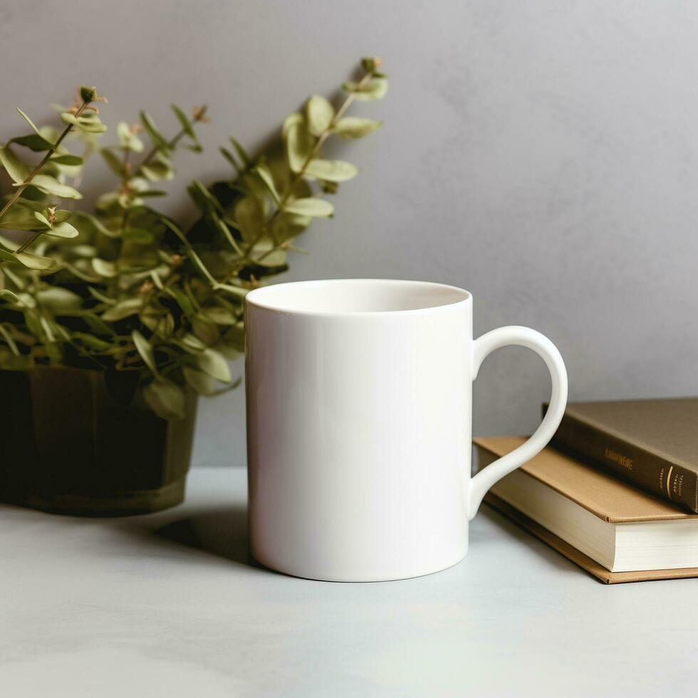 AI generated Collection of Mug Mockups Ready for Displaying POD Poster Illustrations photo