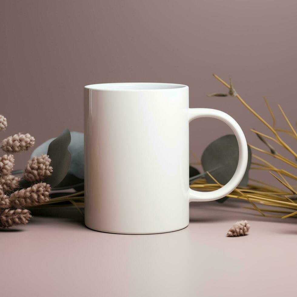 AI generated Collection of Mug Mockups Ready for Displaying POD Poster Illustrations photo