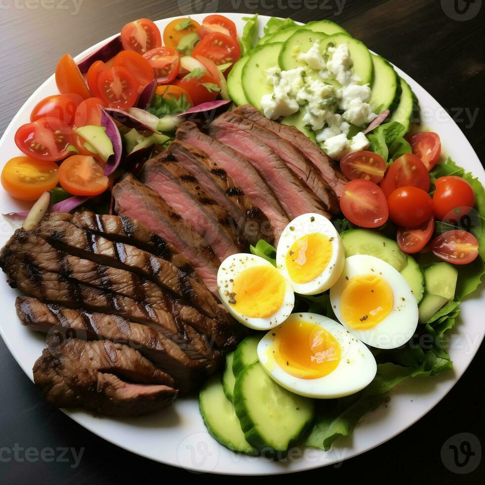 AI generated Compilation of Visually Appealing and Healthy Keto Dishes photo