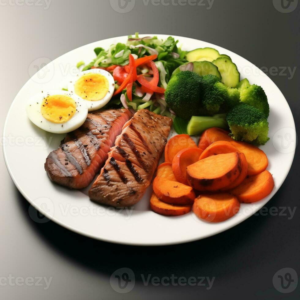AI generated Compilation of Visually Appealing and Healthy Keto Dishes photo