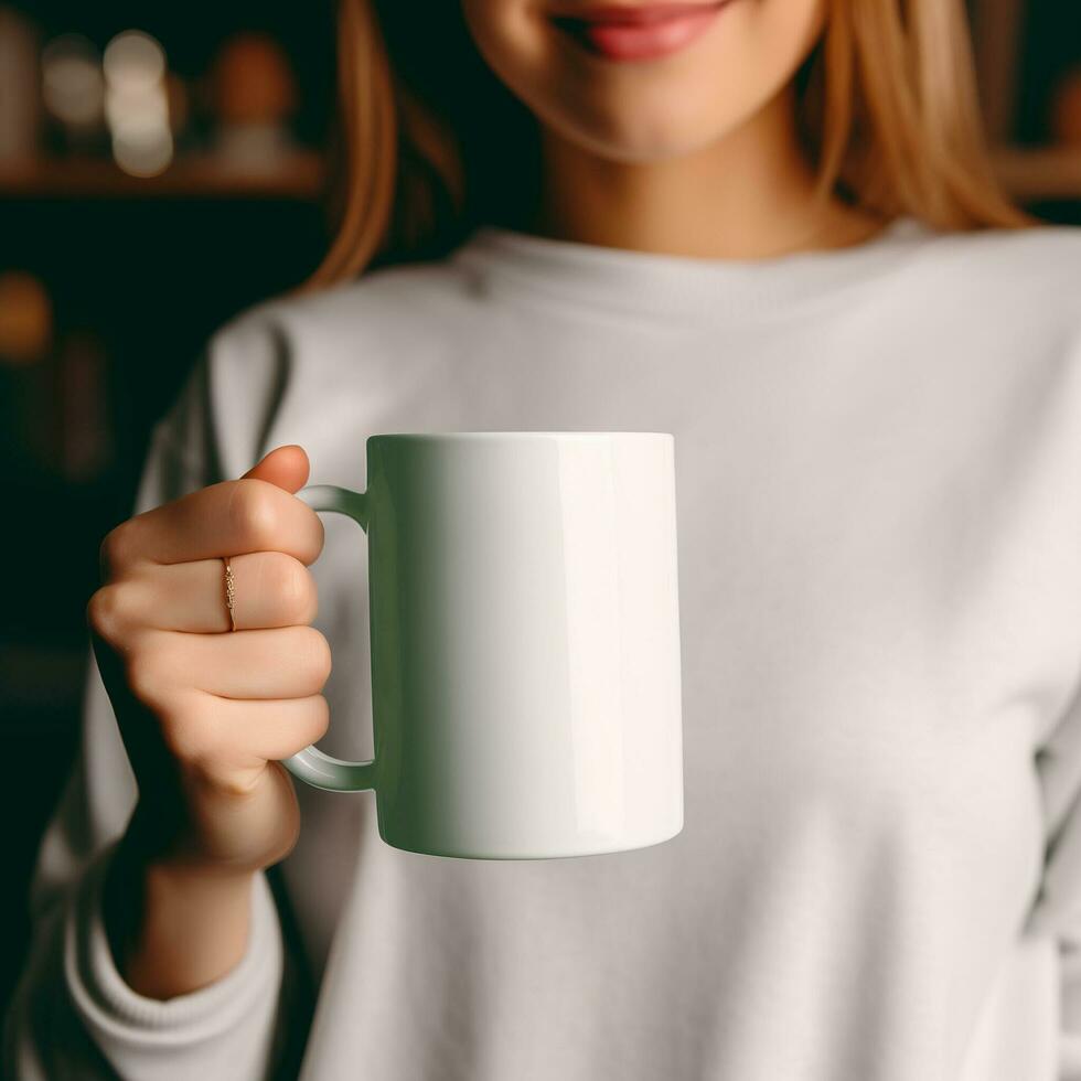 AI generated Collection of Mug Mockups Ready for Displaying POD Poster Illustrations photo