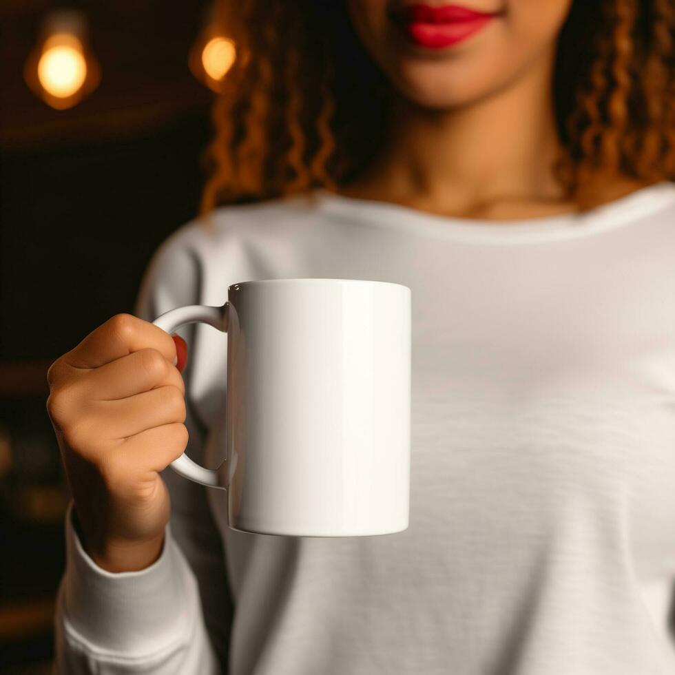 AI generated Collection of Mug Mockups Ready for Displaying POD Poster Illustrations photo