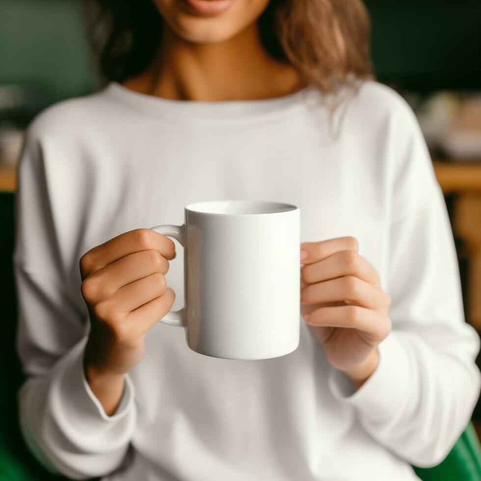 AI generated Collection of Mug Mockups Ready for Displaying POD Poster Illustrations photo