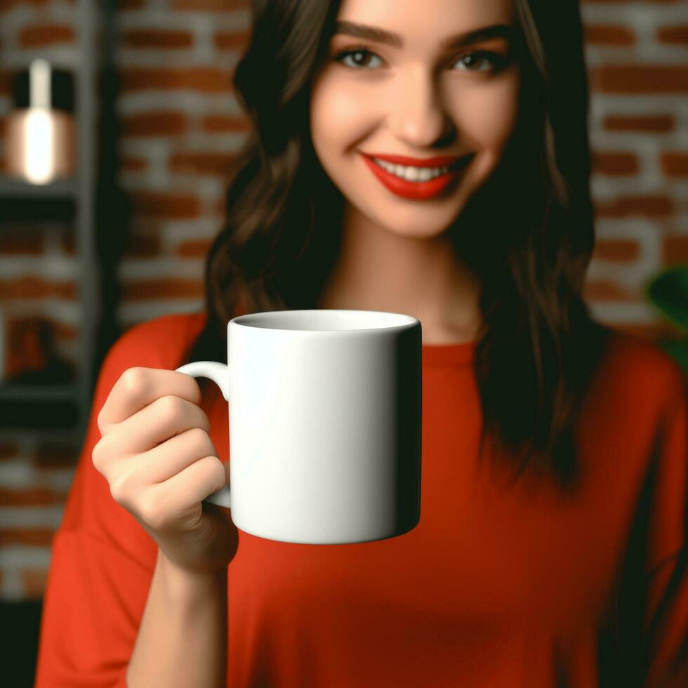 AI generated Collection of Mug Mockups Ready for Displaying POD Poster Illustrations photo