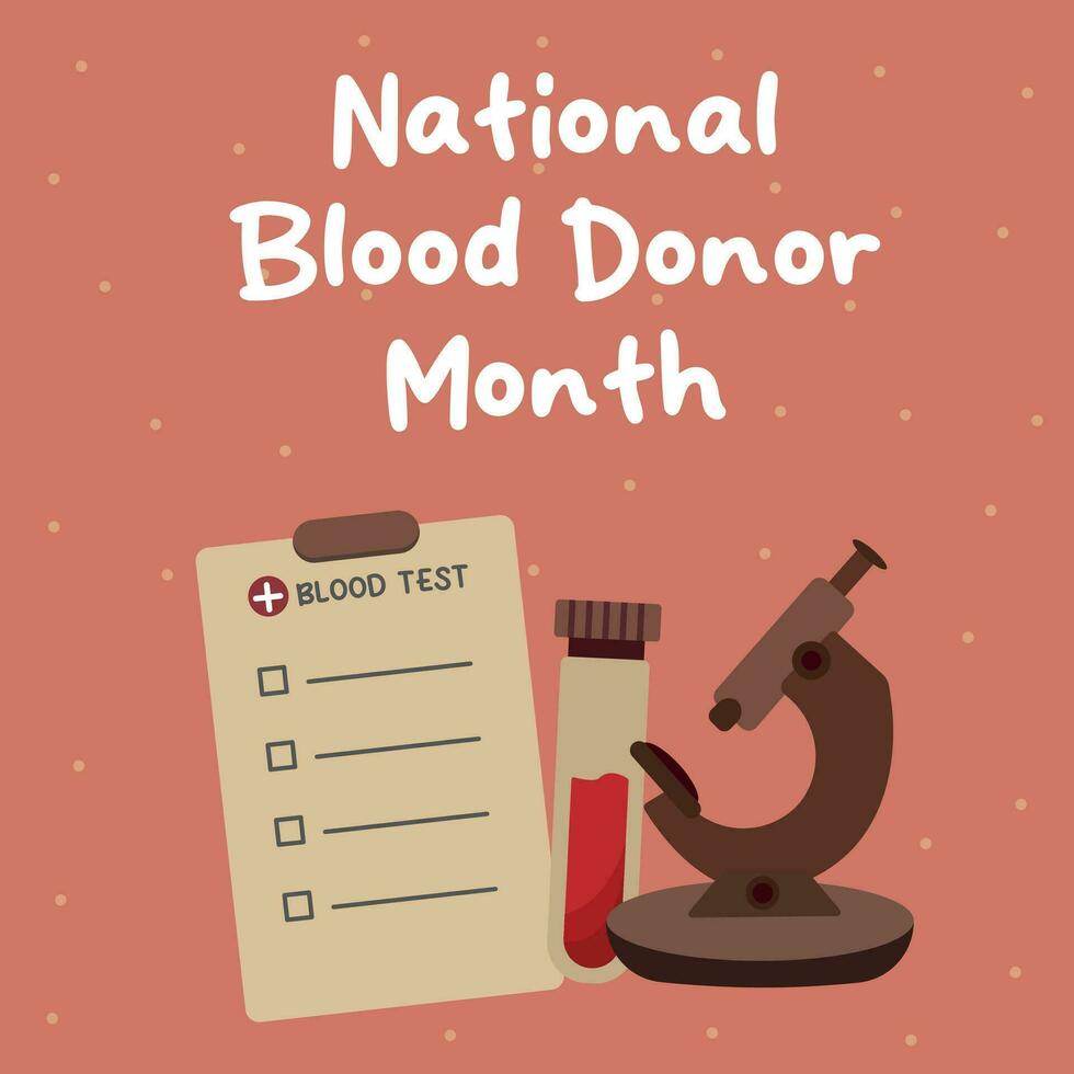 National Blood Donor Month vector illustration