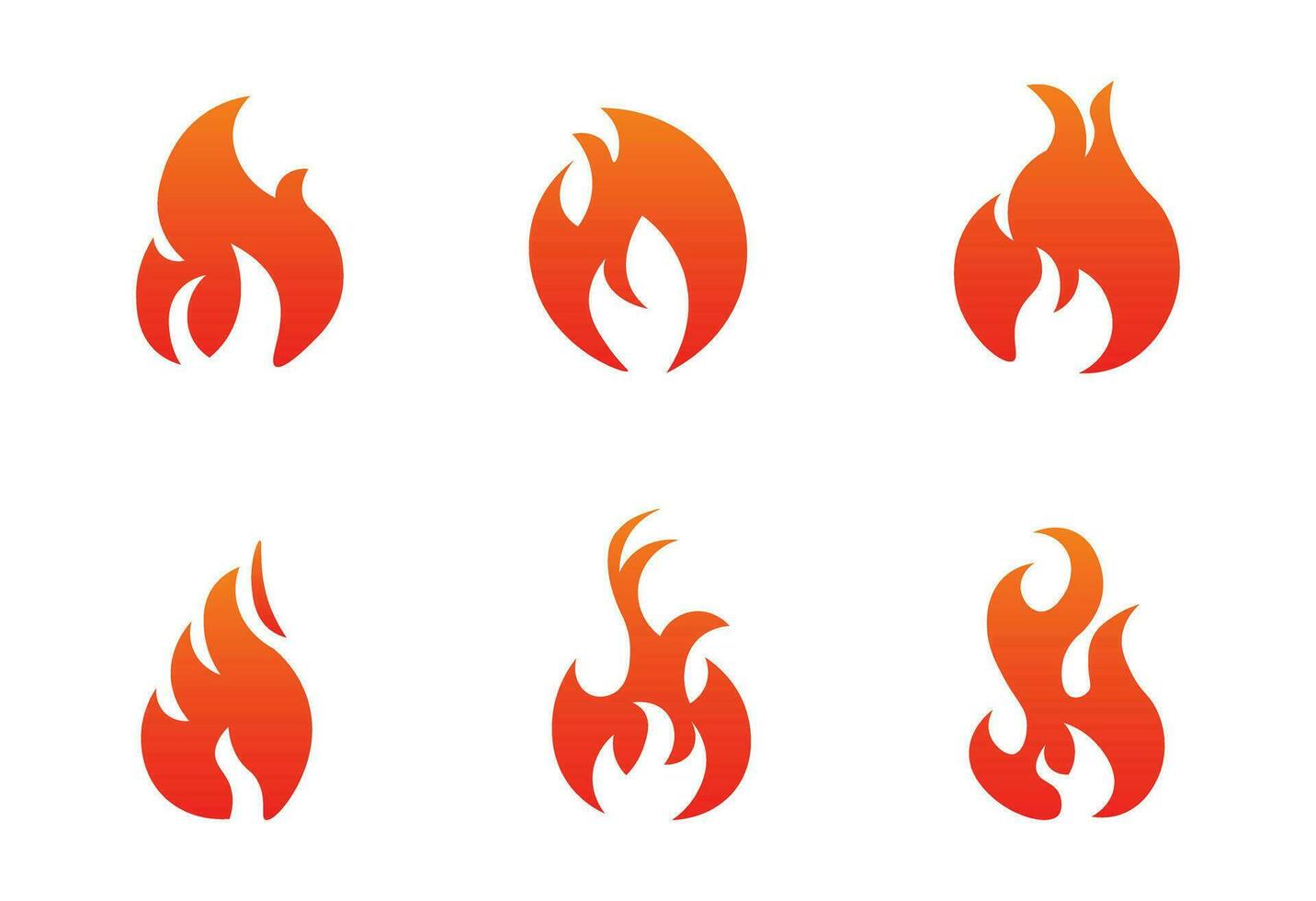 fire symbol for logos vector