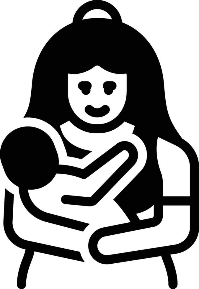 Solid icon for mothers vector