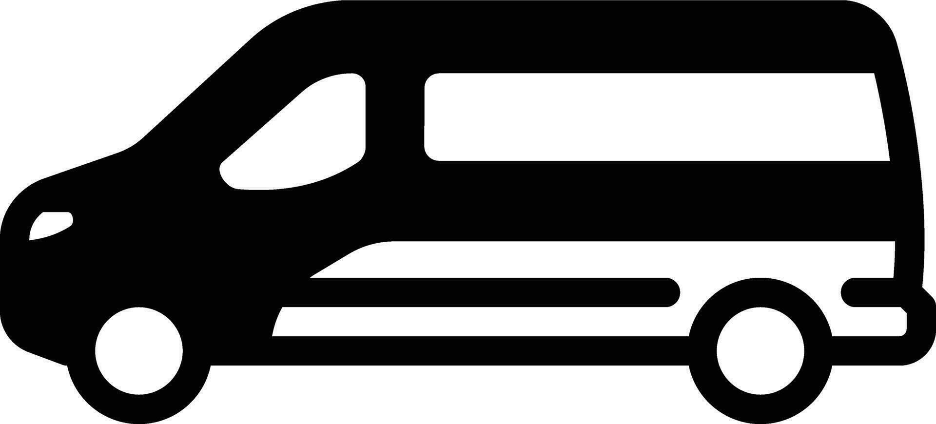 Solid icon for van vector