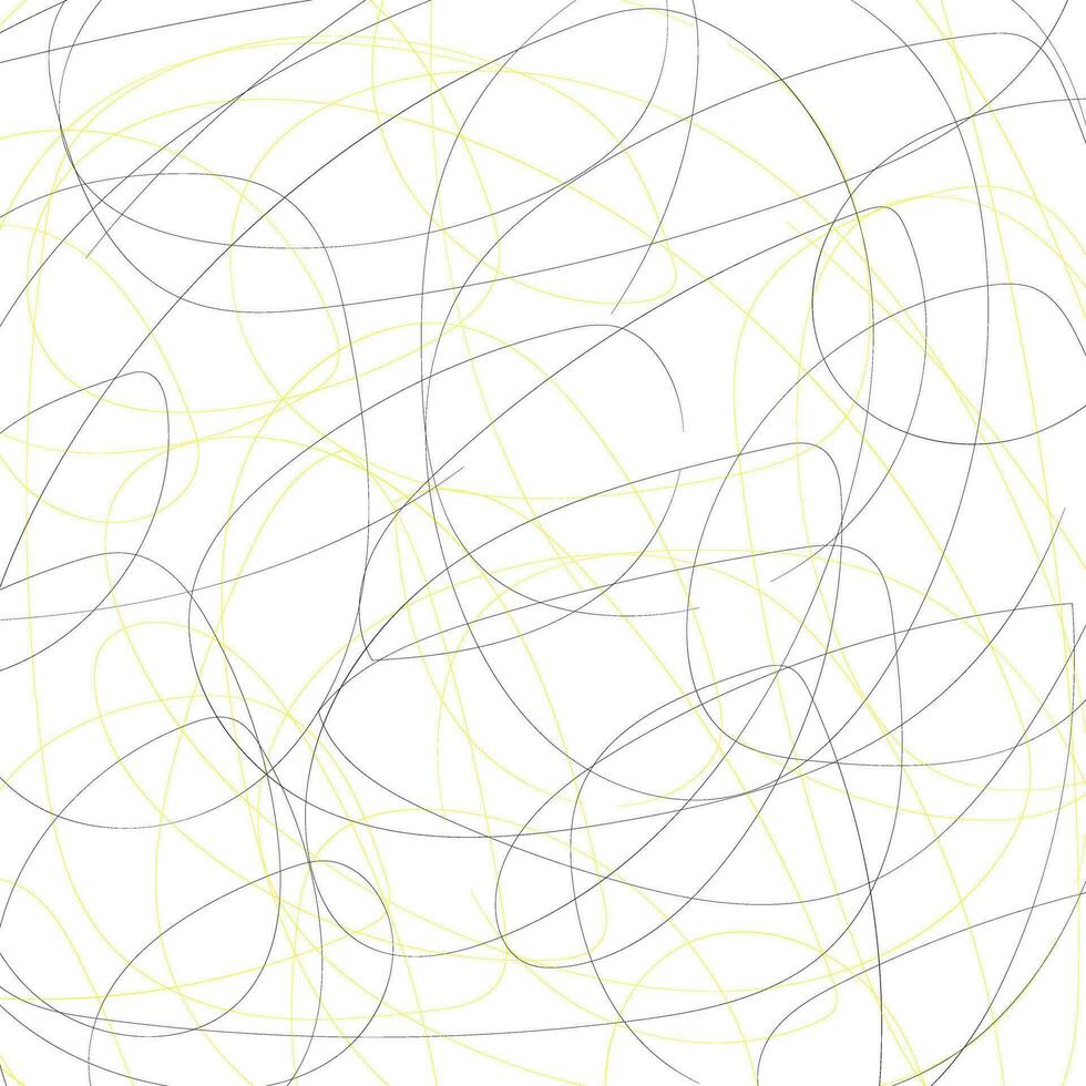simple abstract seamlees vector black and yellow color chaotic line wavy pattern art