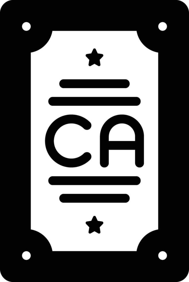Solid icon for ca vector
