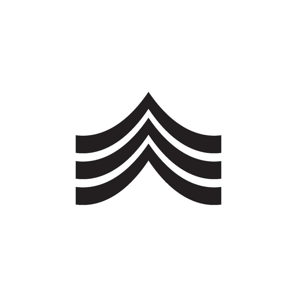 Military rank icon logo vector design template