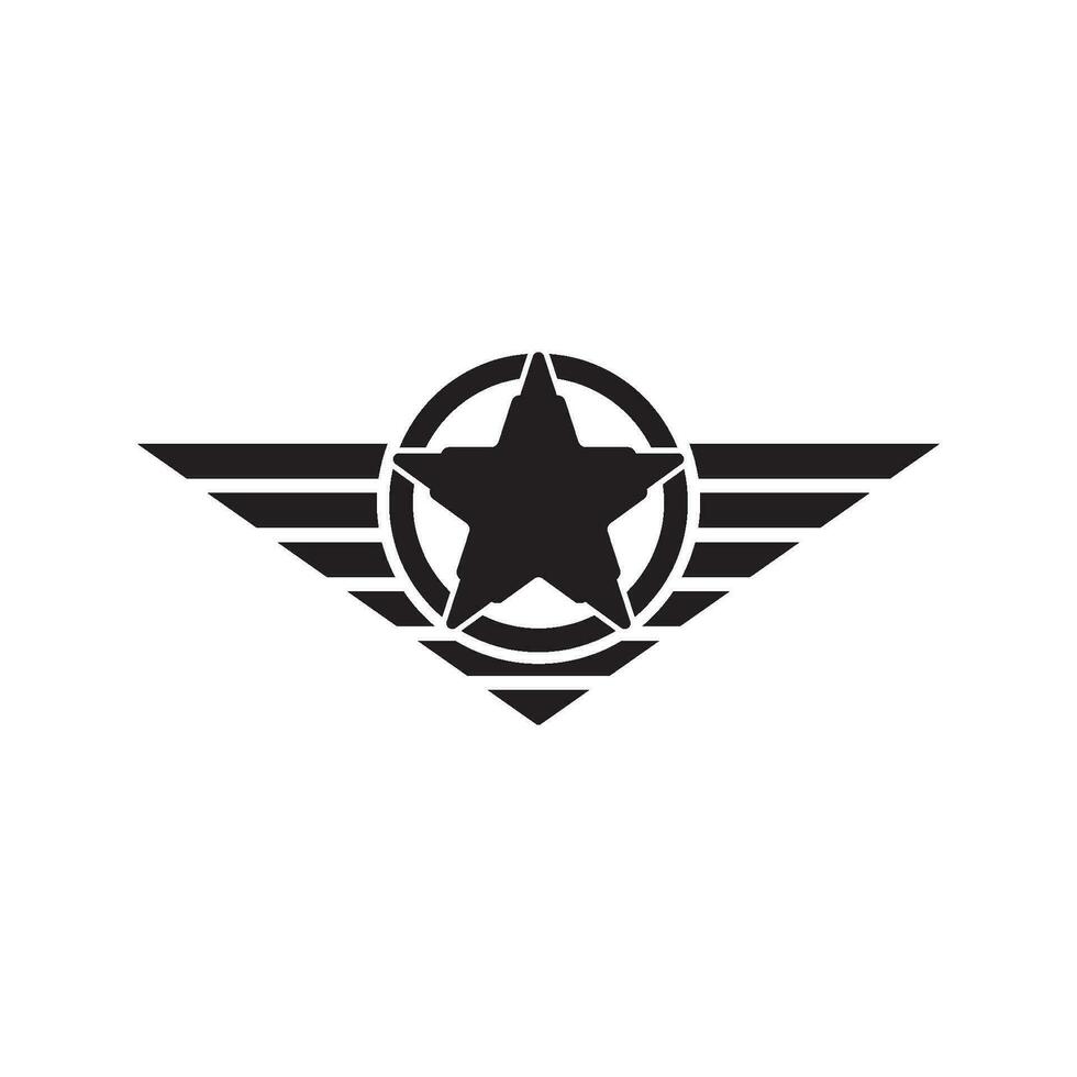 Military rank icon logo vector design template