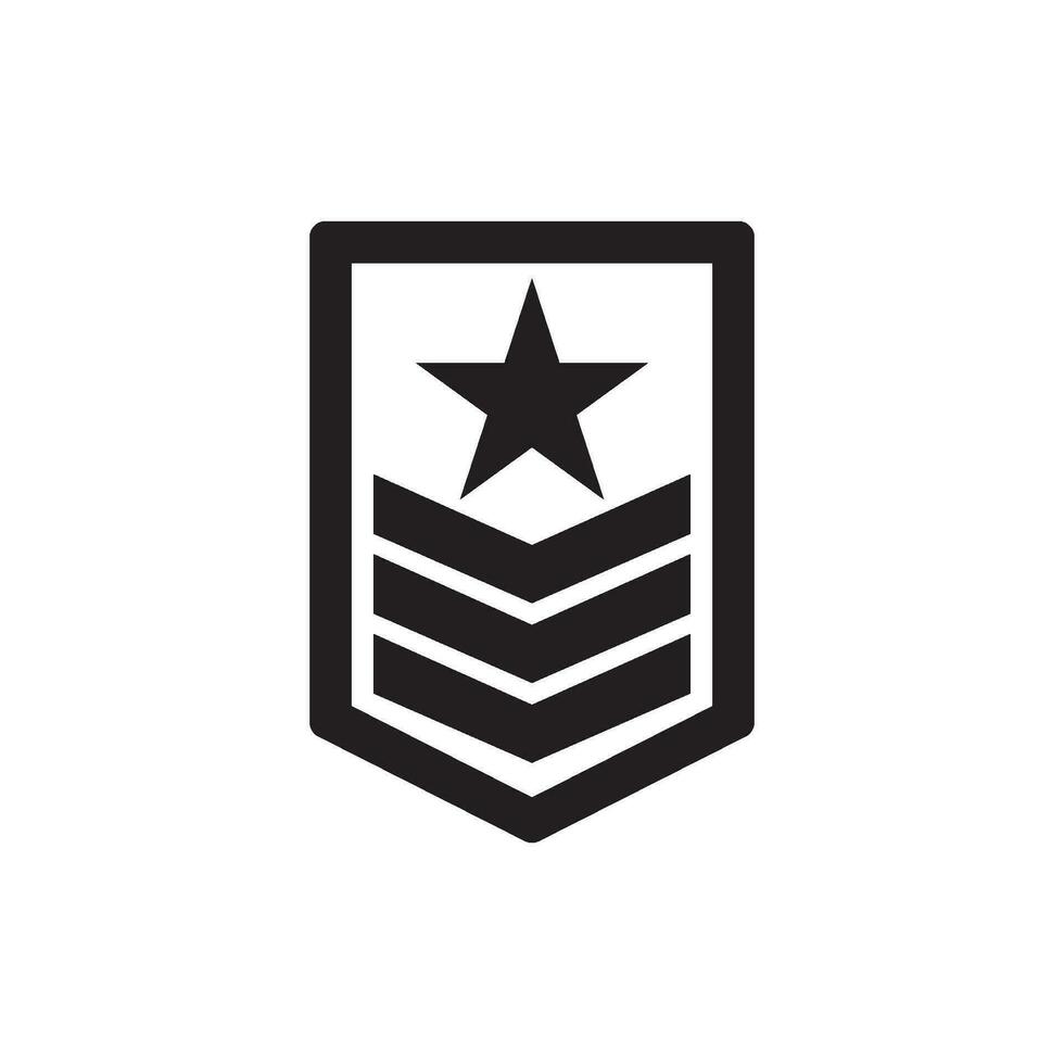 militar rango icono logo vector diseño modelo