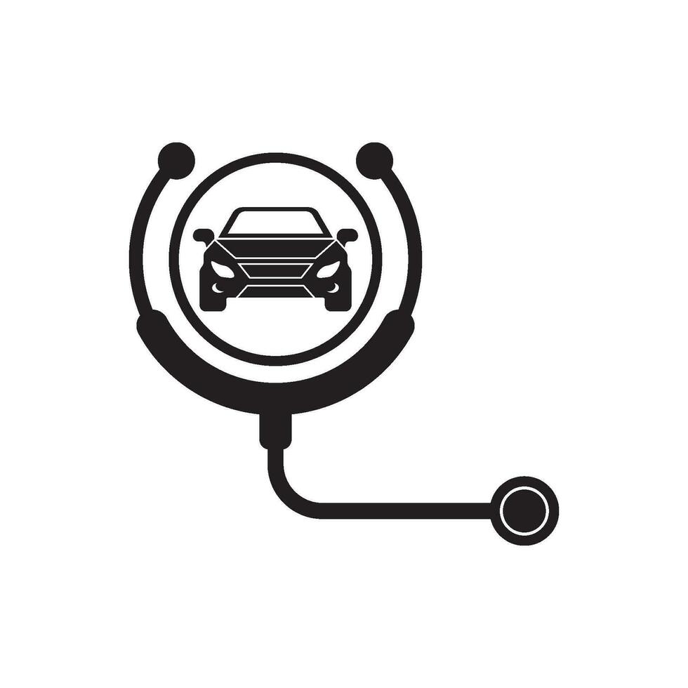 car diagnostics, icon, vector illustration