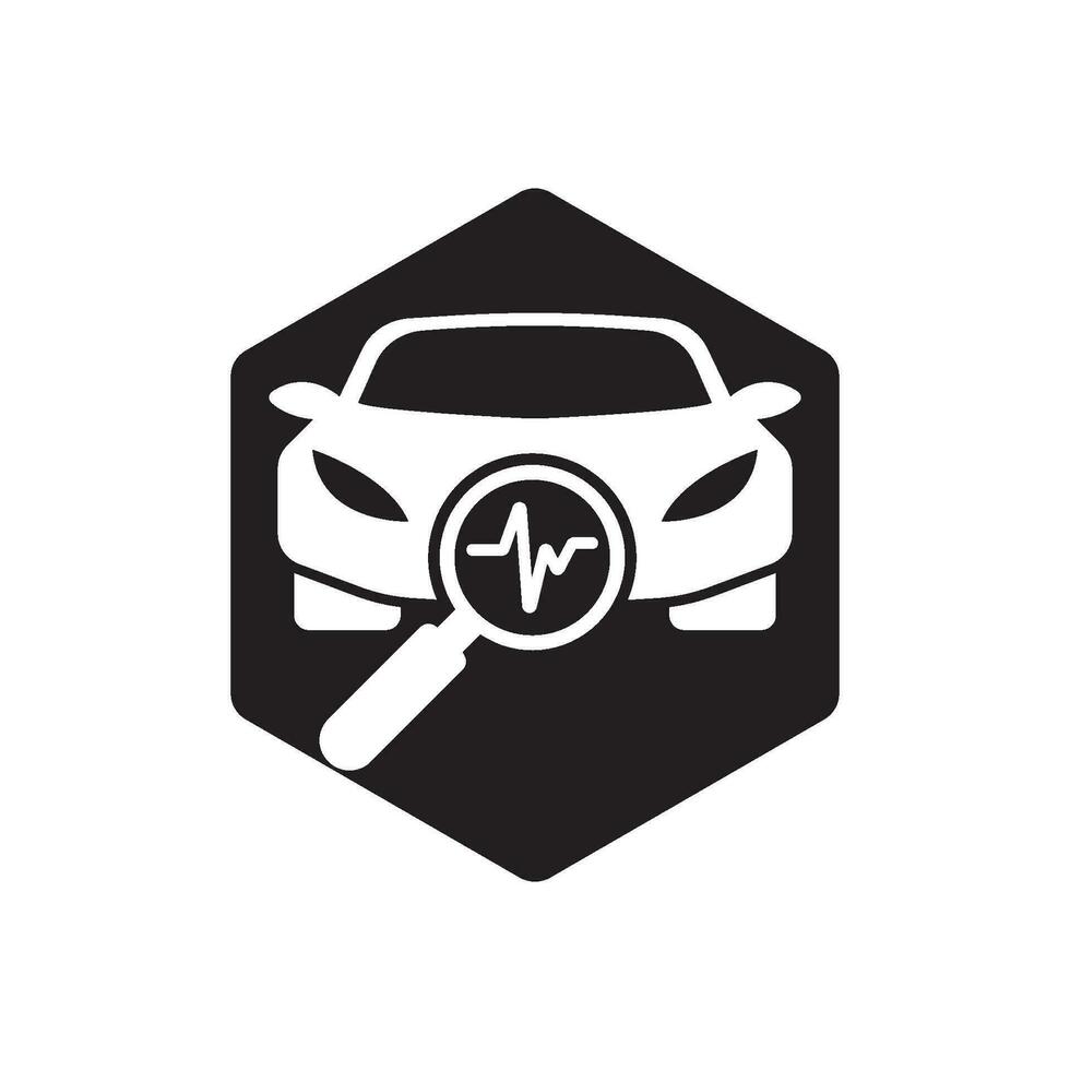 coche diagnóstico, icono, vector ilustración