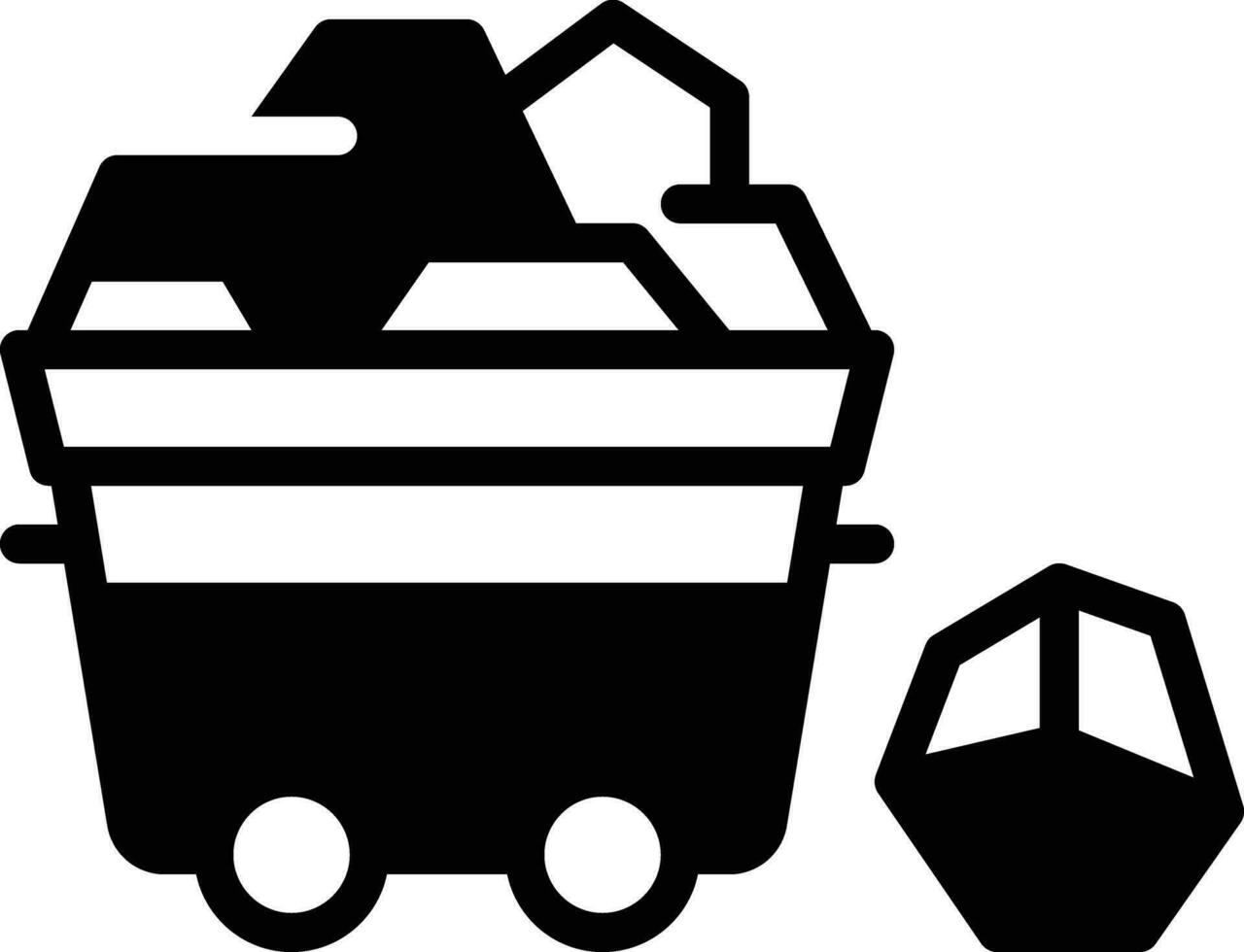 Solid icon for minerals vector