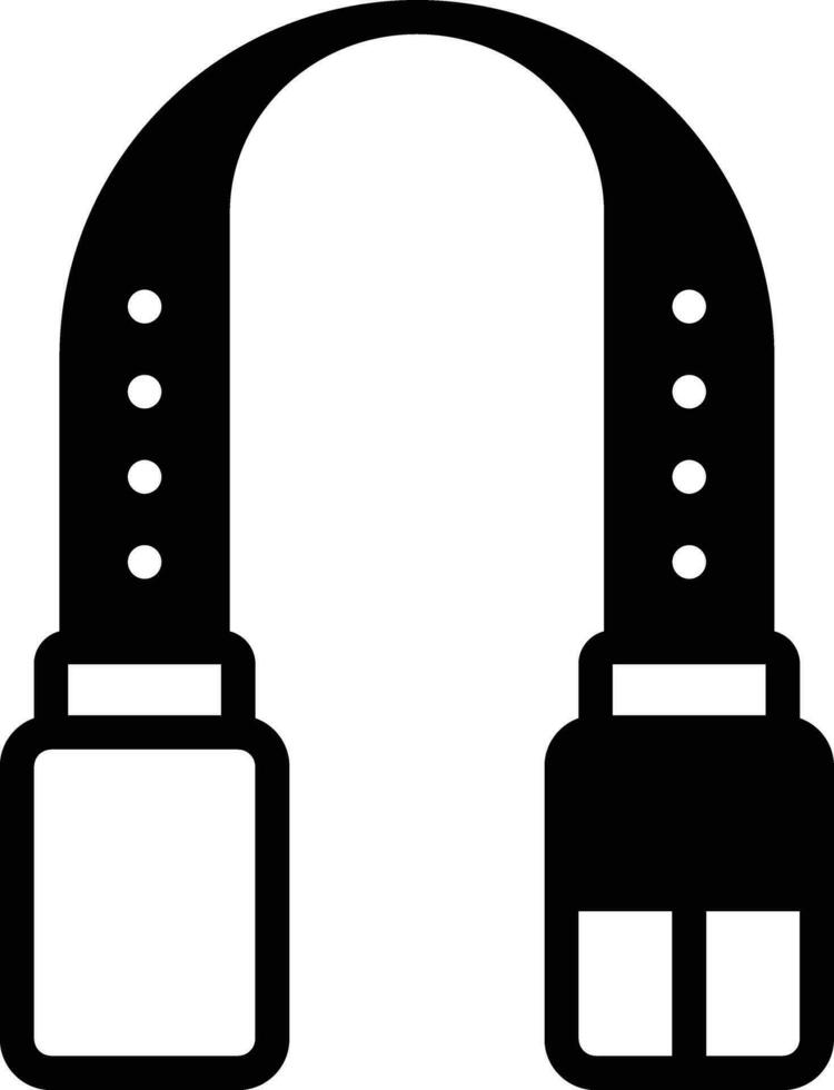 Solid icon for strap vector