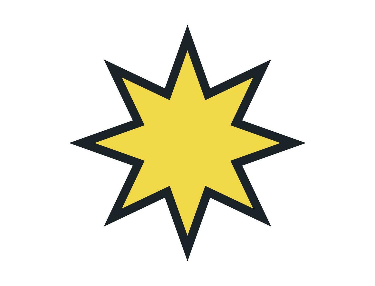 estrella símbolo y sencillo estilo aislado estrella icono en blanco antecedentes plano diseño estilo mínimo vector ilustración.