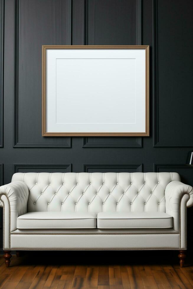 AI generated Collection of Frame Mockups Ready for Displaying POD Poster Illustrations photo