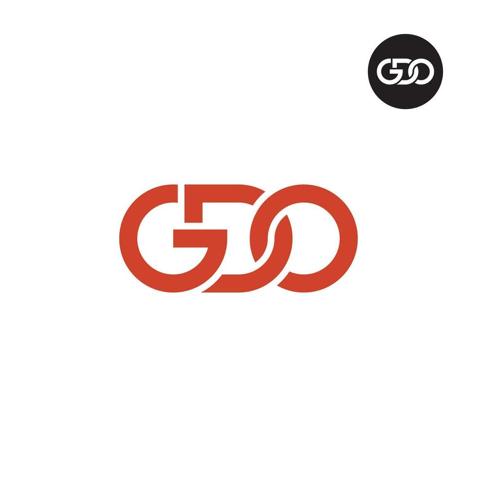 letra gdo monograma logo diseño vector