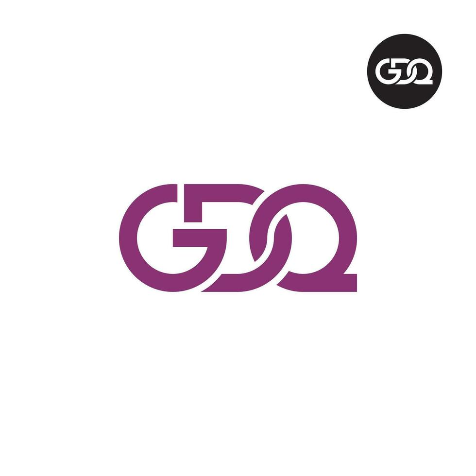 Letter GDQ Monogram Logo Design vector