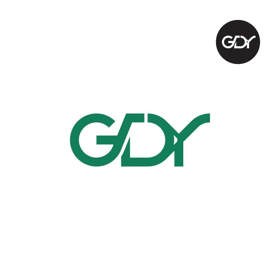 letra gdy monograma logo diseño vector