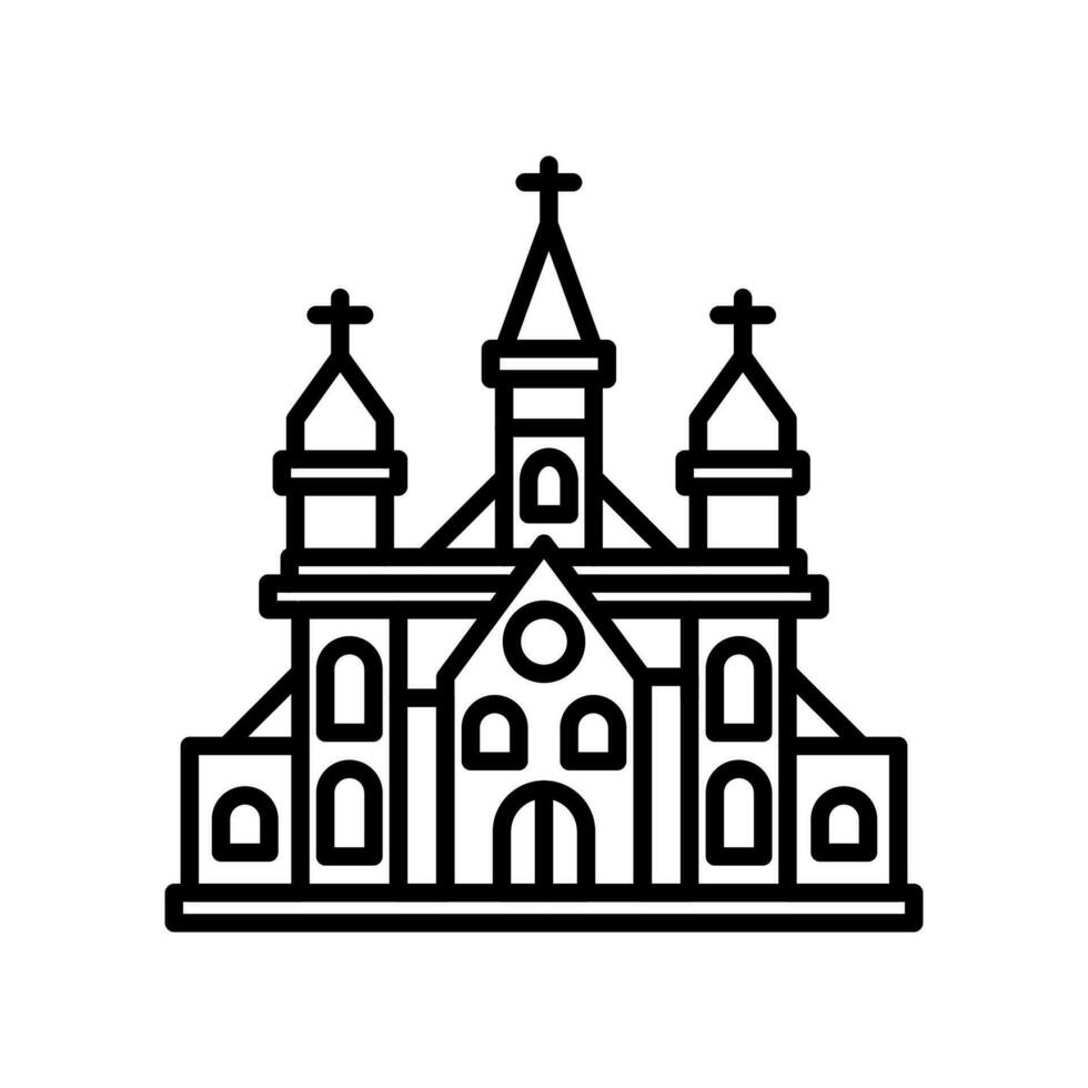 icono de iglesia en vector. ilustración vector