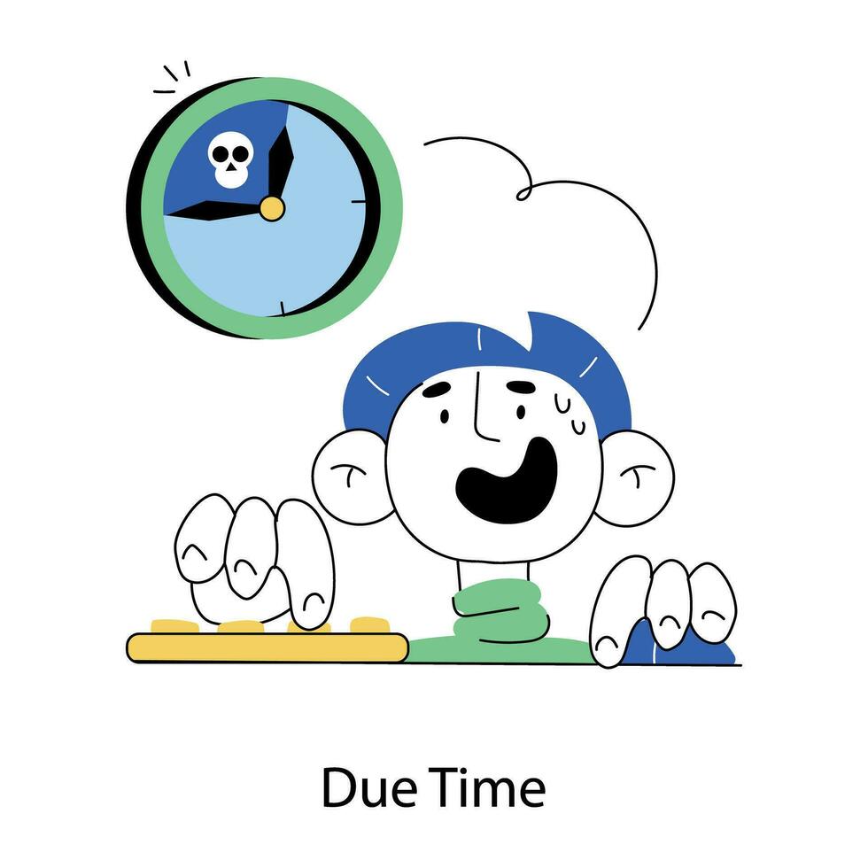 Trendy Due Time 35699930 Vector Art at Vecteezy