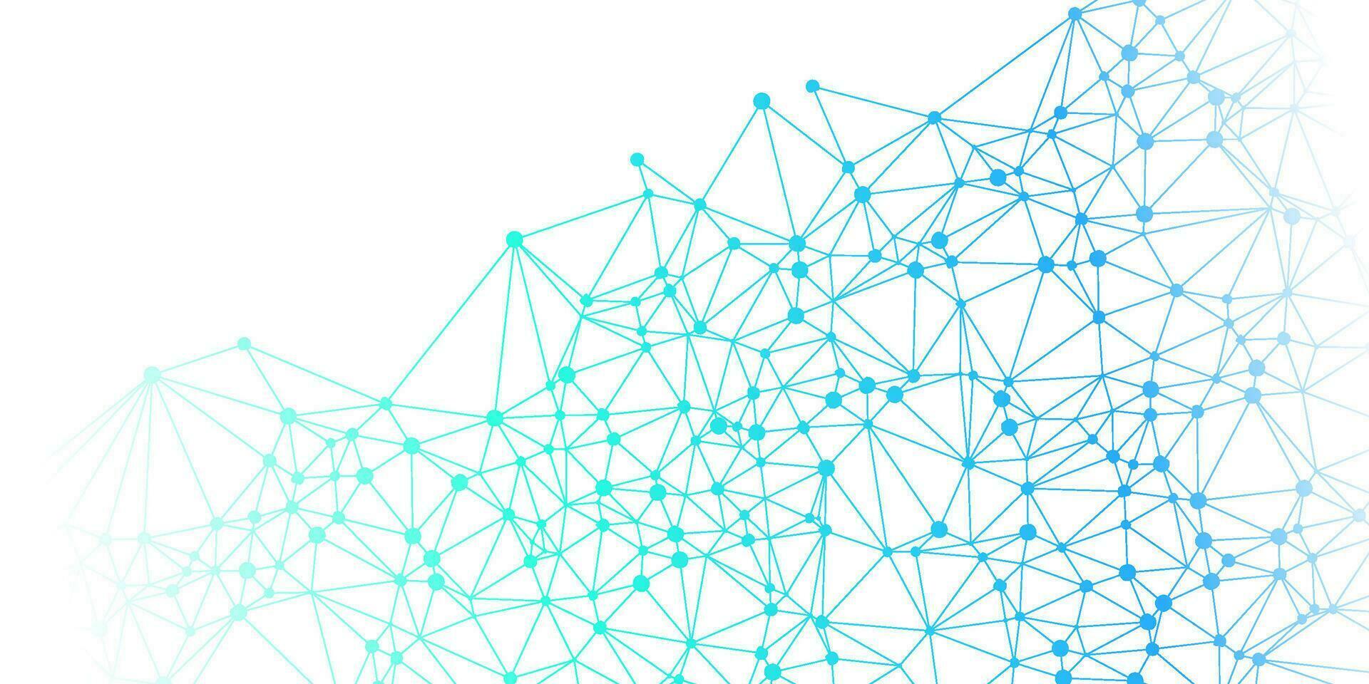 abstract colorful colorful lines with connected dots in white background vector