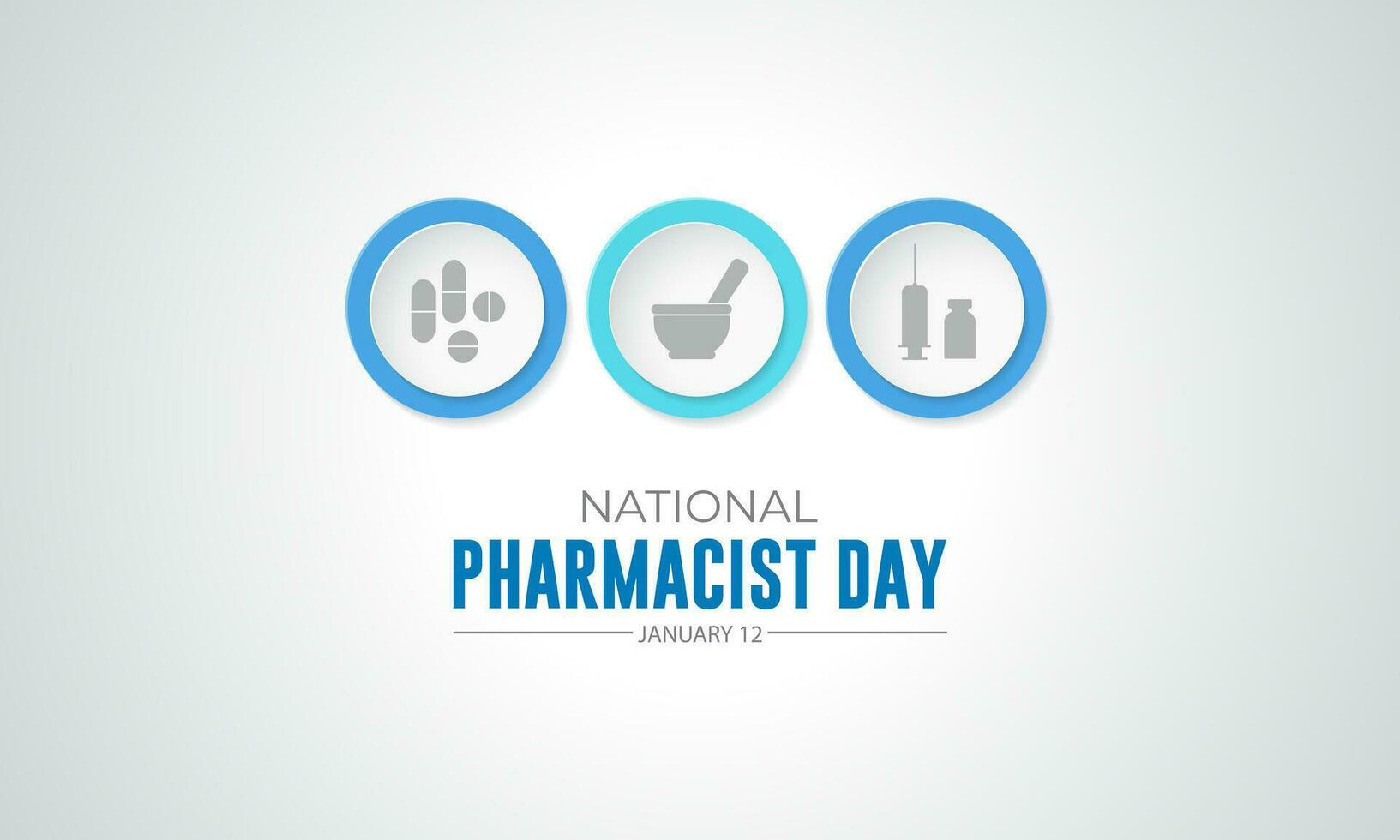 National Pharmacist Day January 12 Background Vector Illustration