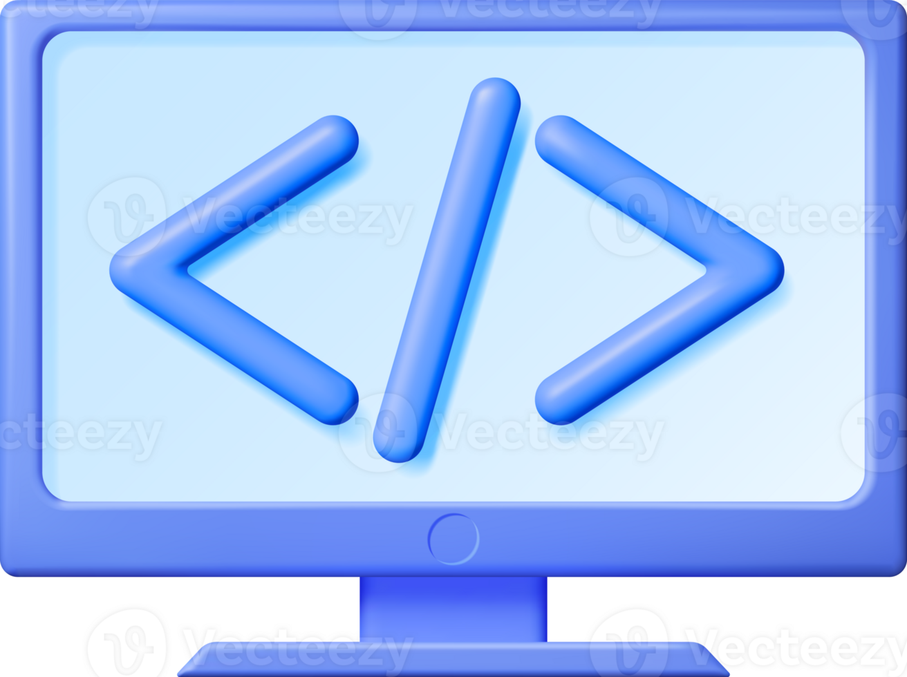 3d Code Icon on Computer png