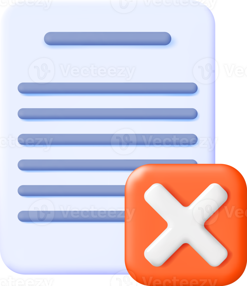 3D Paper Blank with Checklist Symbol. png