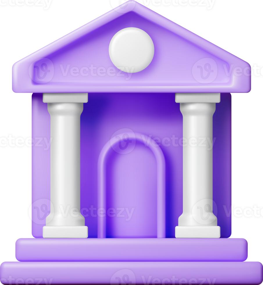 3D Bank Building png