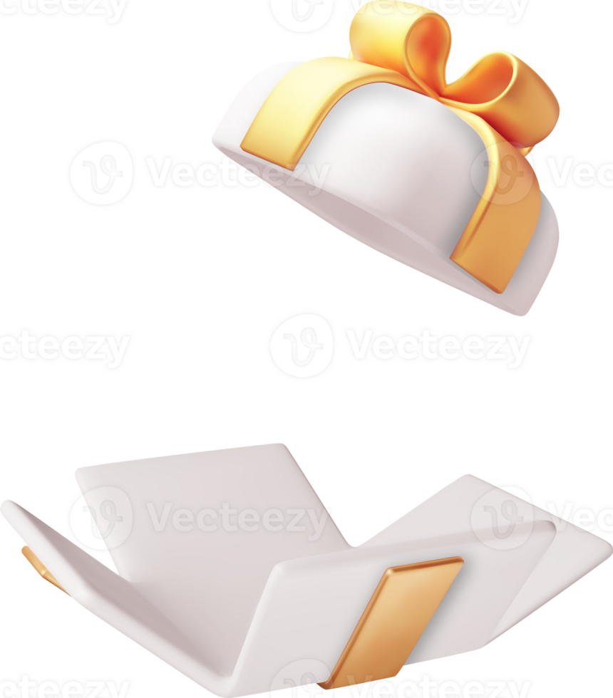 3D Gift Box with Bow png