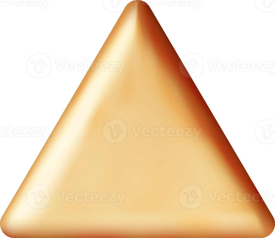 3d oro geométrico forma png