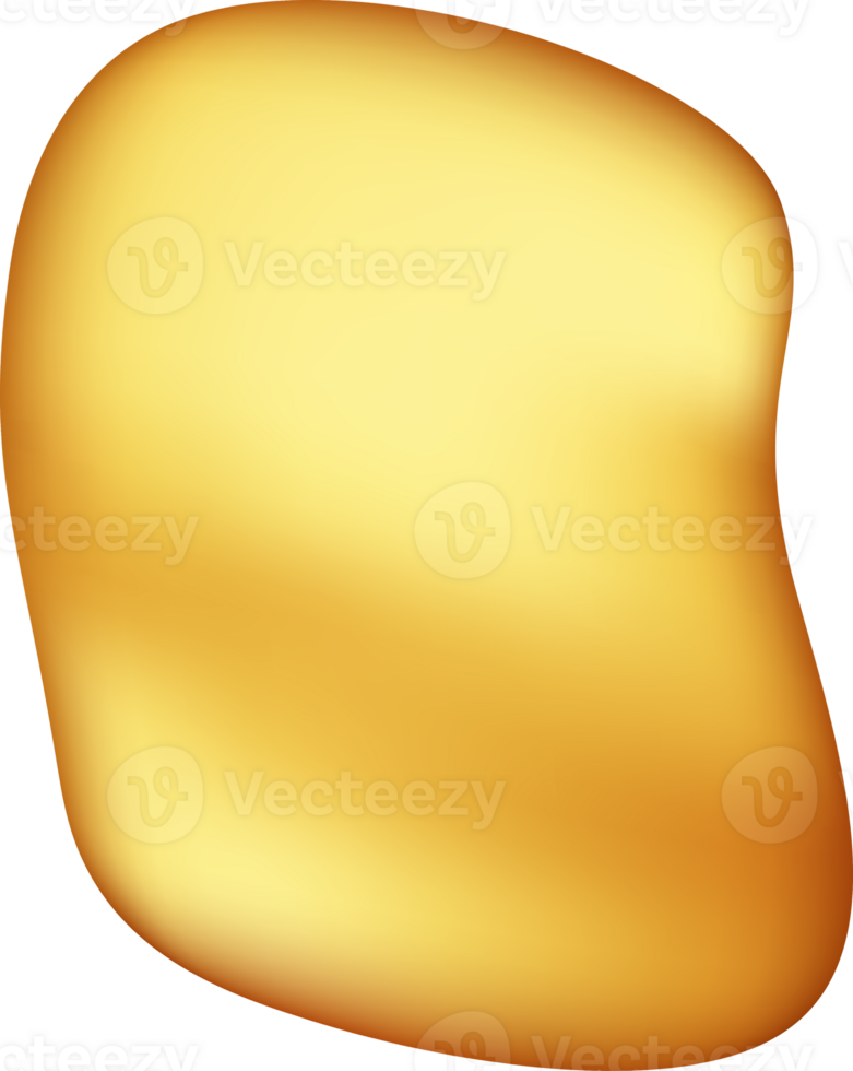 3D Gold Geometric Shape png