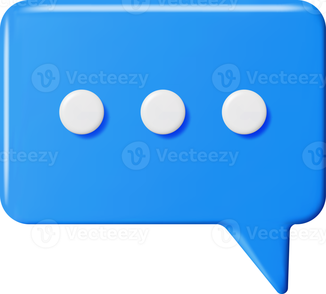 3D Blank Speech Bubble png