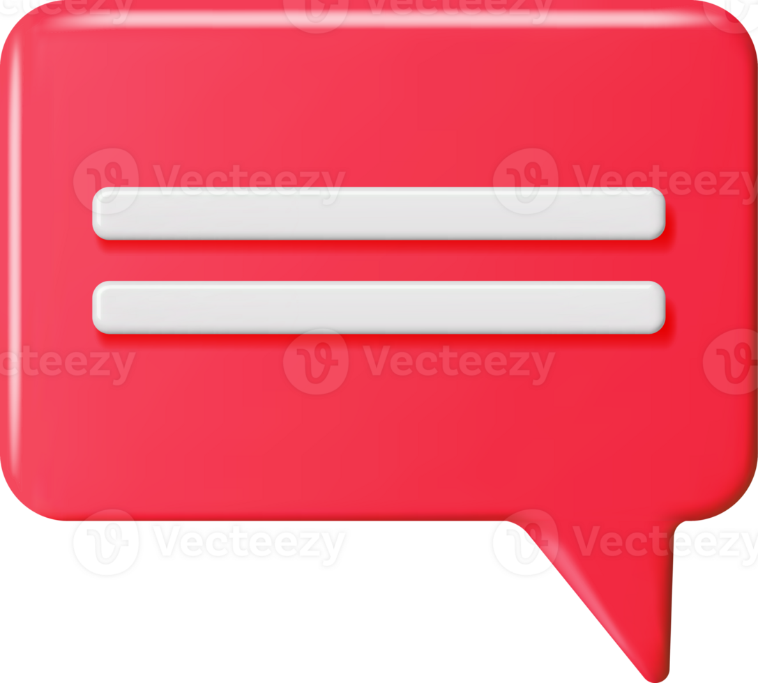 3D Blank Speech Bubble png