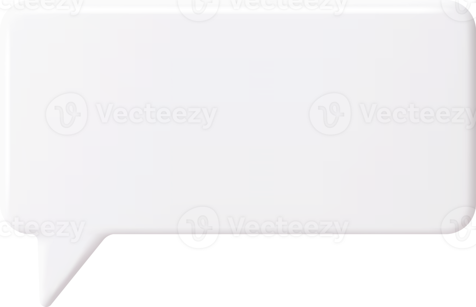 3d blanco habla burbuja png