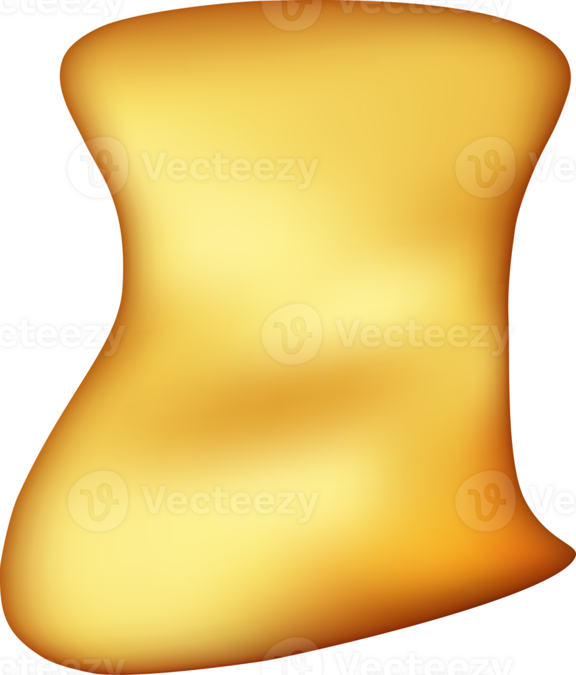 3D Gold Geometric Shape png