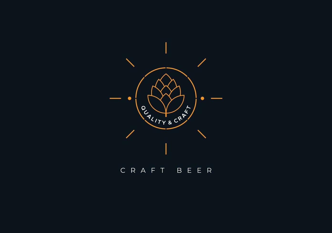 logotipo de cerveza artesanal vector