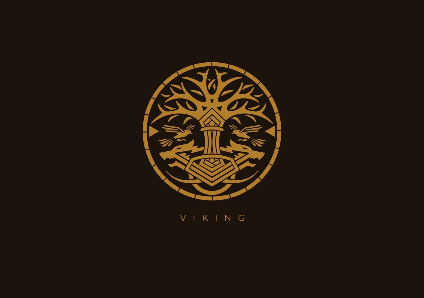 vikingo ornamento vector