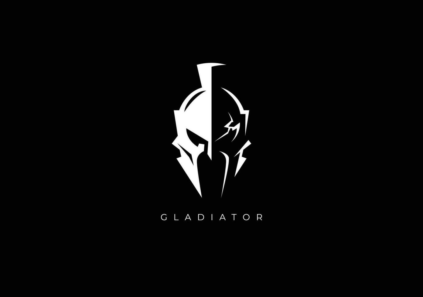 gladiador casco logo vector