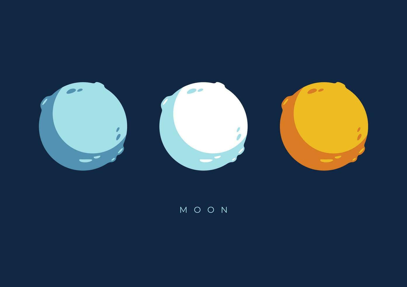 MOON 3D CARTOON VECTOR