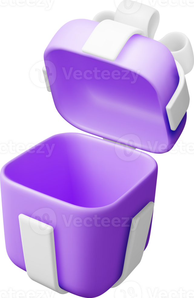 3D Gift Box with Bow png
