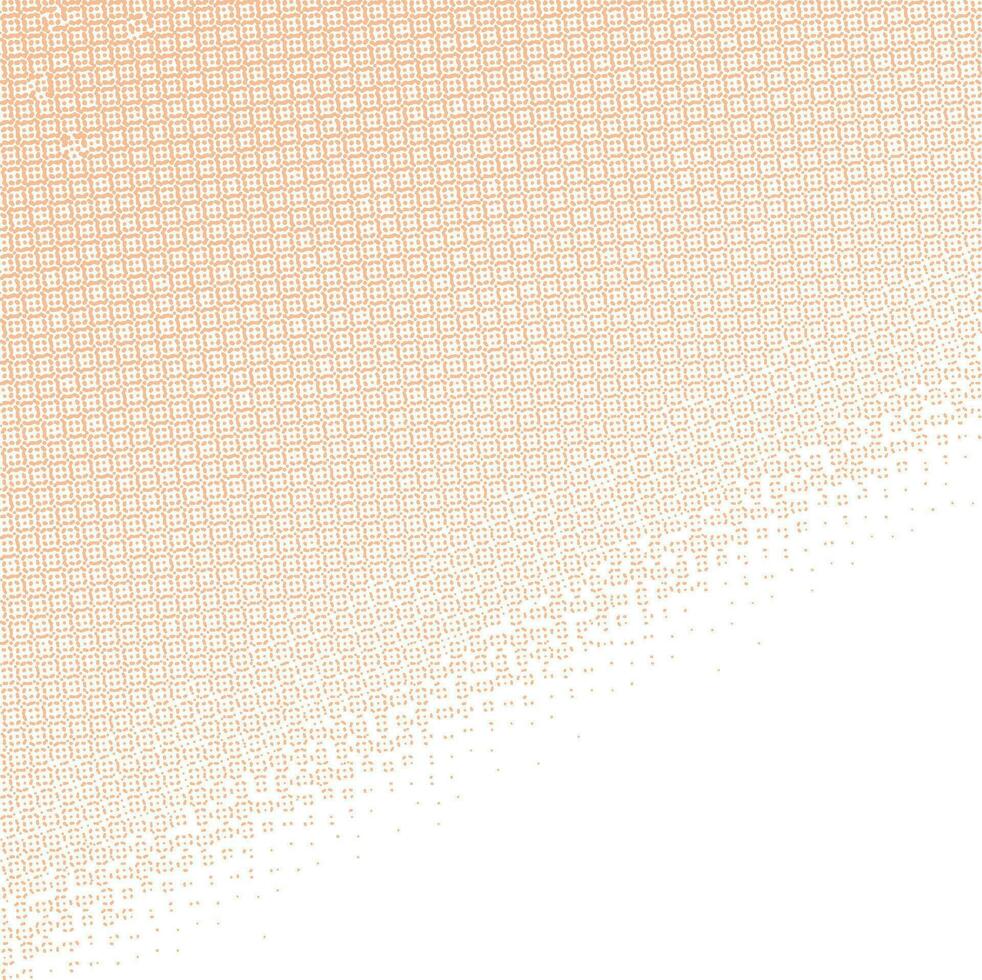 Vector halftone effect square peach fuzz colour isolated on white background