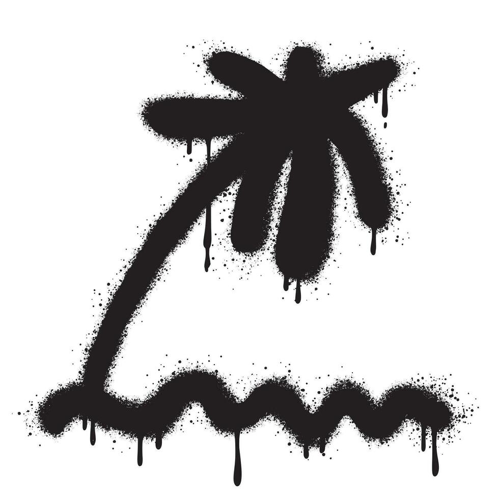 Spray Painted Graffiti summer icon Sprayed isolated with a white background. vector