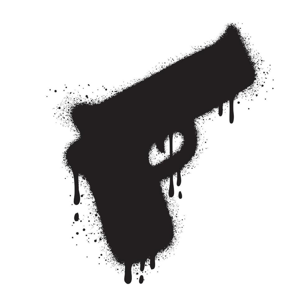 Spray Painted Graffiti gun icon Sprayed isolated with a white background. vector