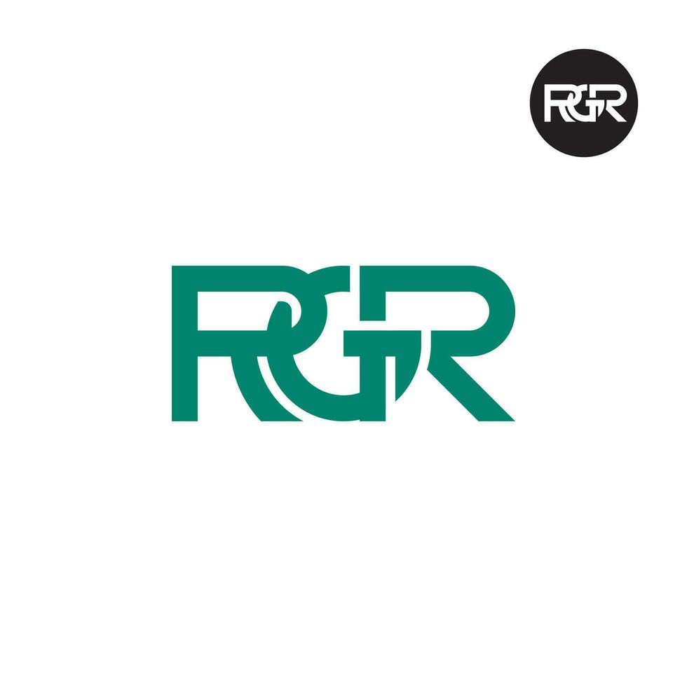 letra rgr monograma logo diseño vector