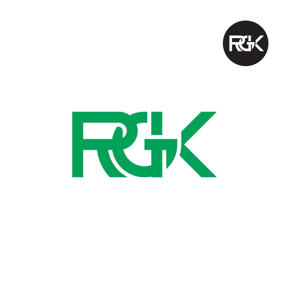 Letter RGK Monogram Logo Design vector